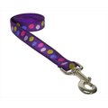 Sassy Dog Wear Sassy Dog Wear POLKA DOT-PURPLE-MULTI4-L 6 ft. Dot Dog Leash; Purple & Multi - Large POLKA DOT-PURPLE/MULTI4-L